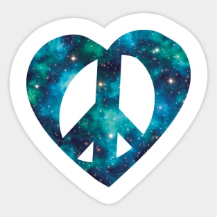 Peace, Love, Space Sticker